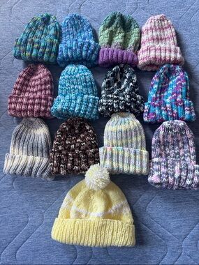 Newborn Baby Knitted Hat Collection 13 Hats